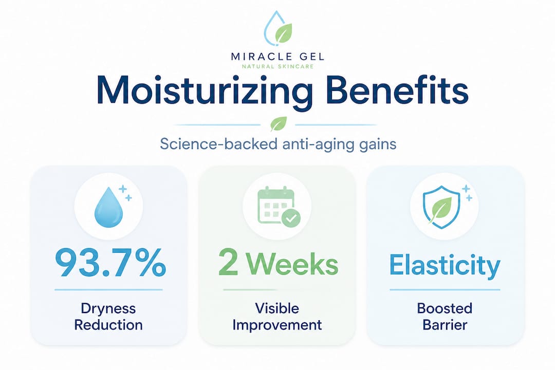 Infographic with science-backed moisturizing stats