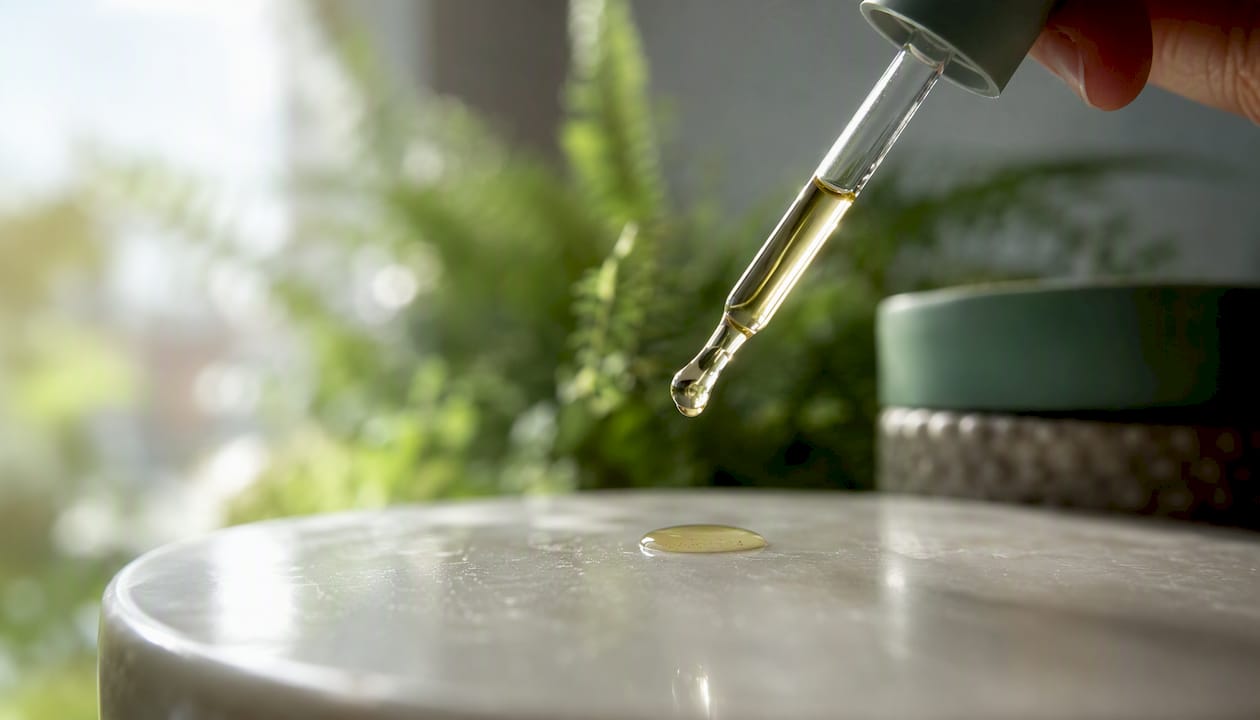 Applying plant oil to skin lipid barrier