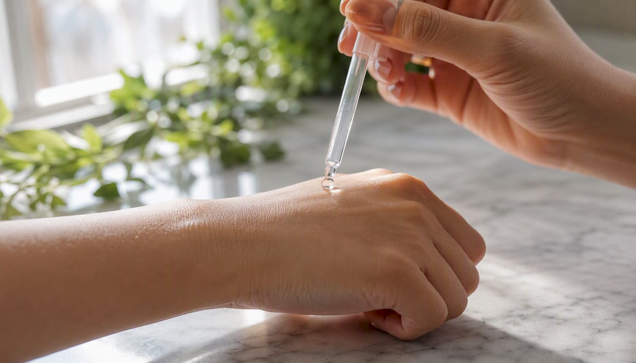 Dropper dispensing hyaluronic acid drop