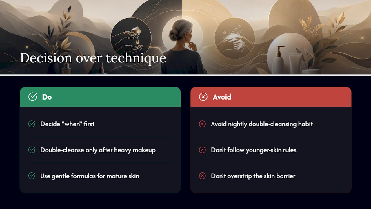 Why Most Advice Gets Double Cleansing Backward — overview diagram