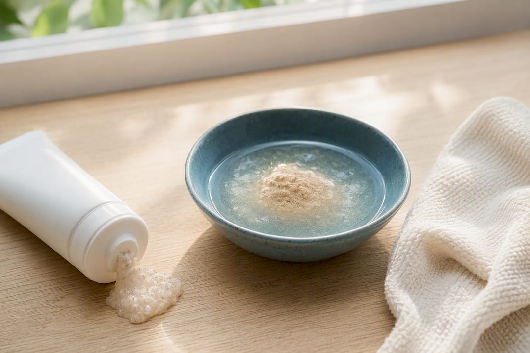 Textured surfaces of chemical, enzymatic, and mechanical exfoliants