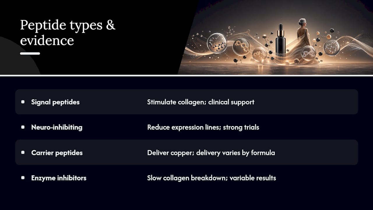 What Types of Peptides Show the Strongest Evidence? — overview diagram