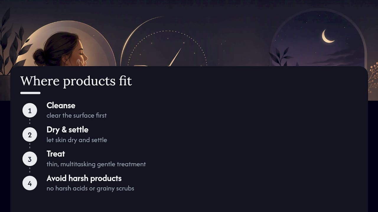 Where Our Products Fit Into This Routine — overview diagram