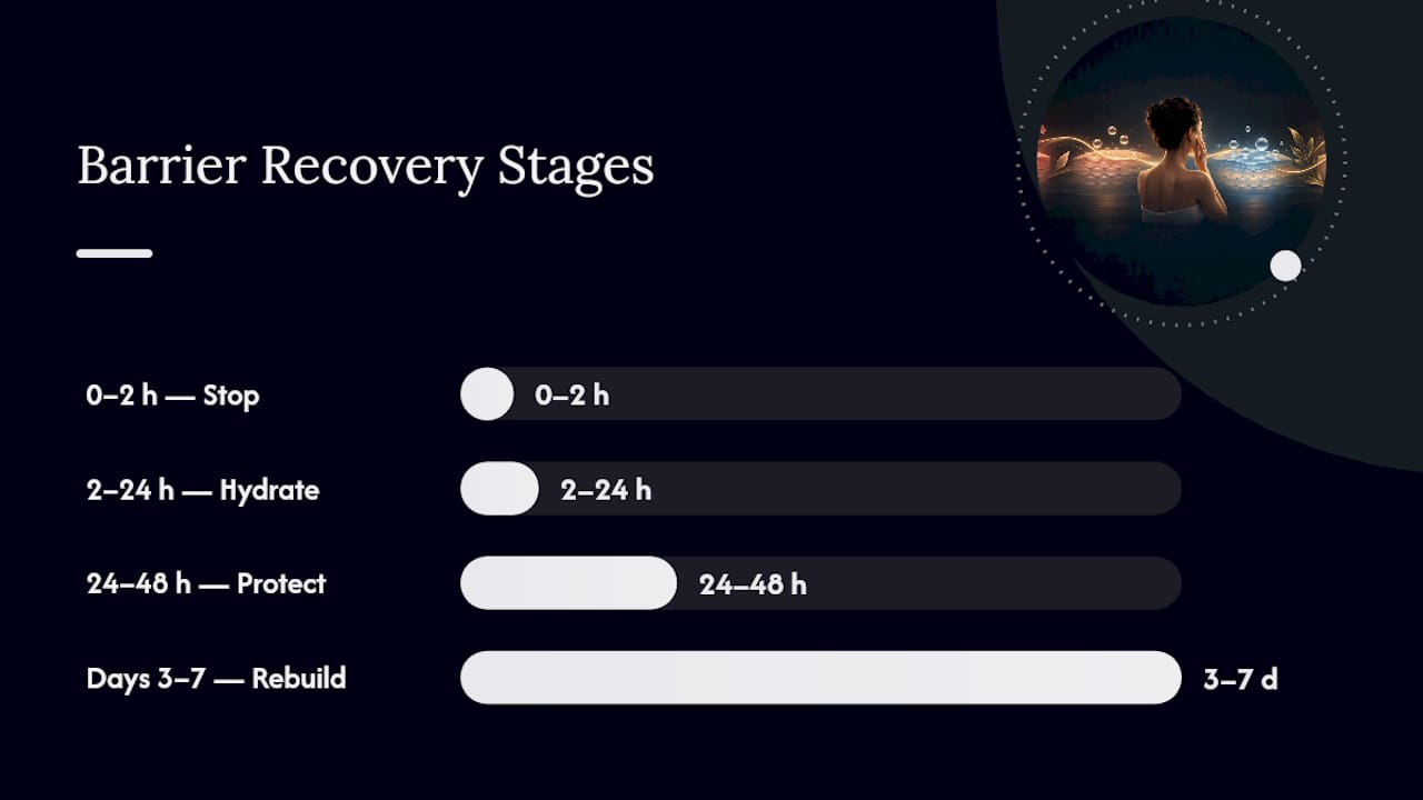Four stages of skin barrier recovery