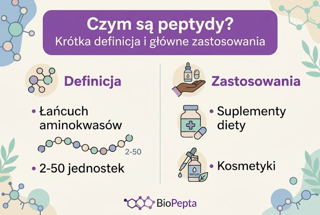 Infografika: wszystko, co warto wiedzieć o peptydach i ich praktycznym zastosowaniu