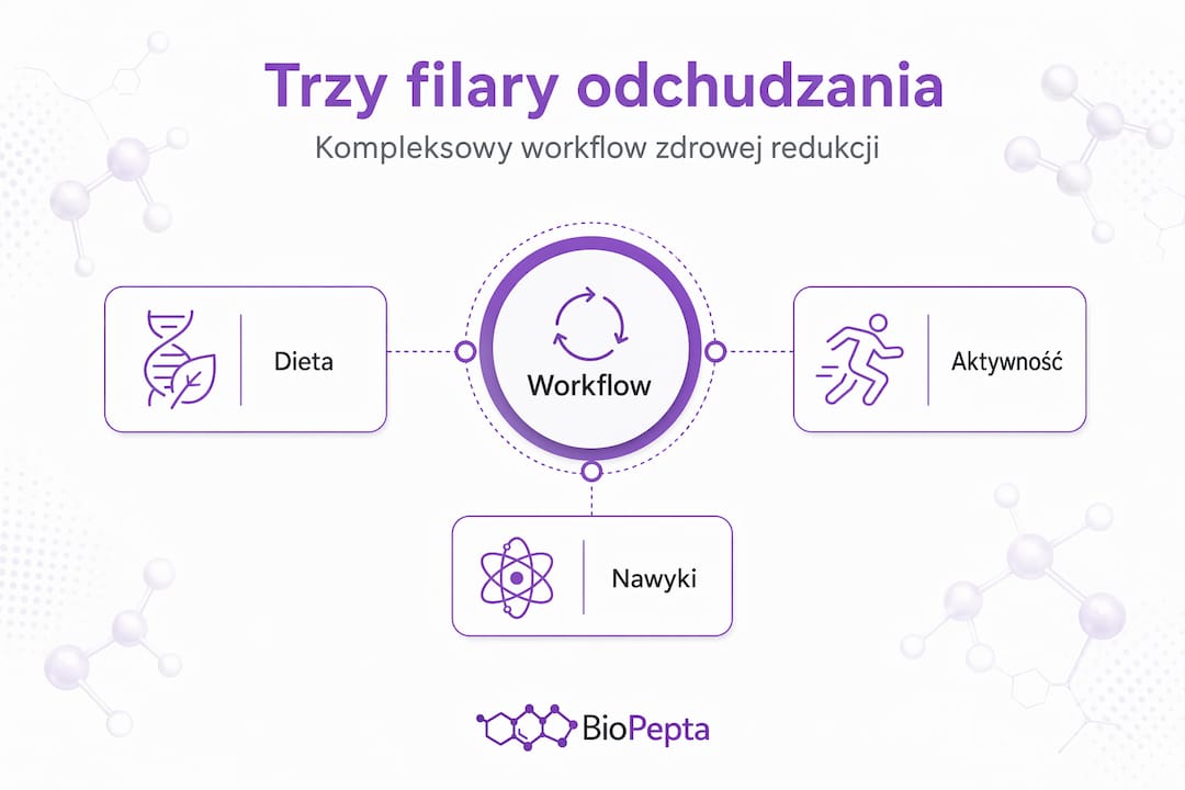 Infografika: trzy kluczowe elementy skutecznego odchudzania