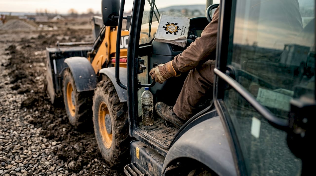 Operatorul activează diferențialul atunci când se deplasează pe teren denivelat.