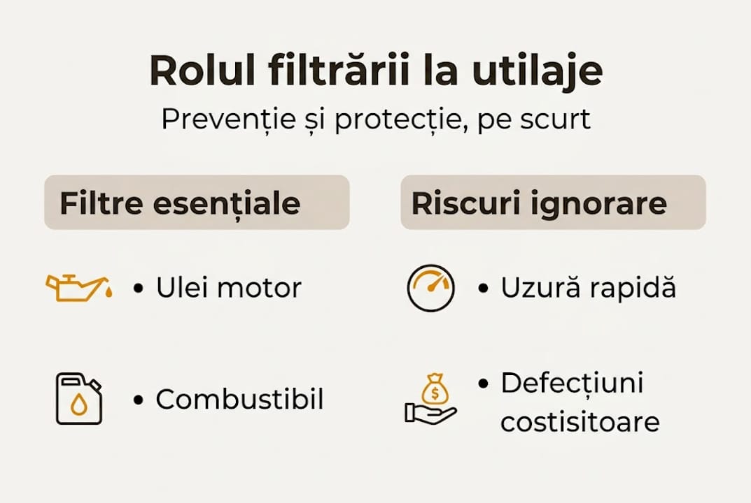 Infografic: De ce este esențială filtrarea corectă a utilajelor