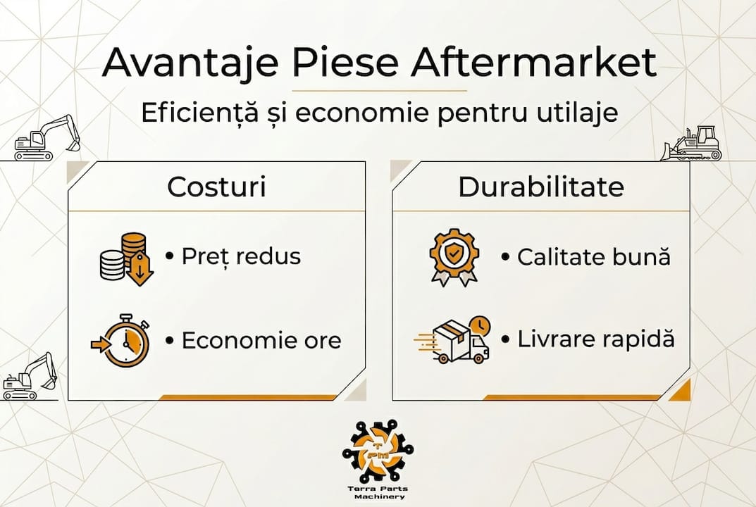 Infografic: De ce să alegi piese aftermarket – beneficii și avantaje pe care merită să le cunoști