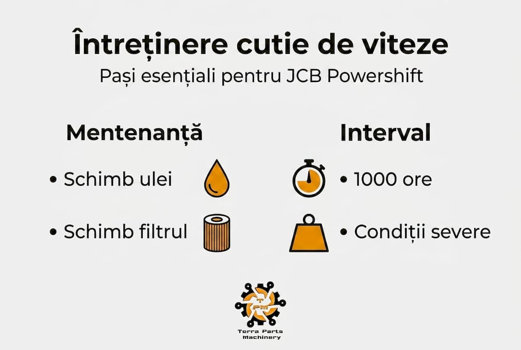 Ghid vizual pentru întreținerea cutiei de viteze la utilajele JCB