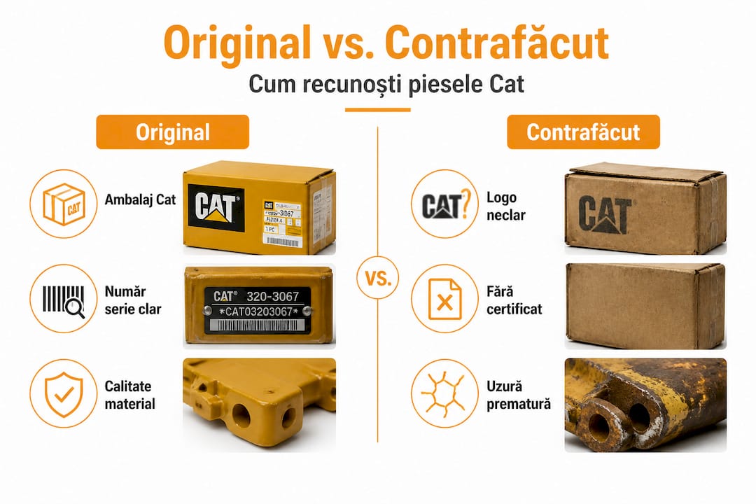 Infografic: diferențele dintre piesele originale și cele contrafăcute Cat