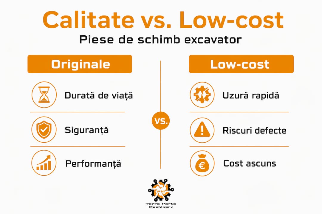 Infografic: diferențele dintre piesele auto originale și cele ieftine – avantaje, dezavantaje și ce trebuie să știi înainte de a alege
