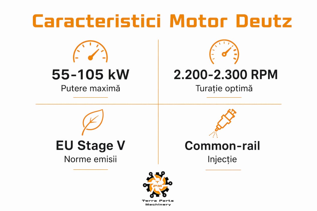 Infografic: principalele specificații tehnice ale motorului Deutz