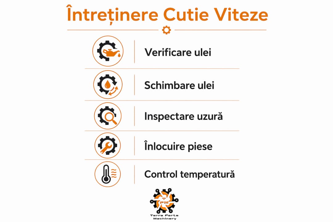 Ghid vizual cu pașii esențiali pentru întreținerea cutiei de viteze Fastrac