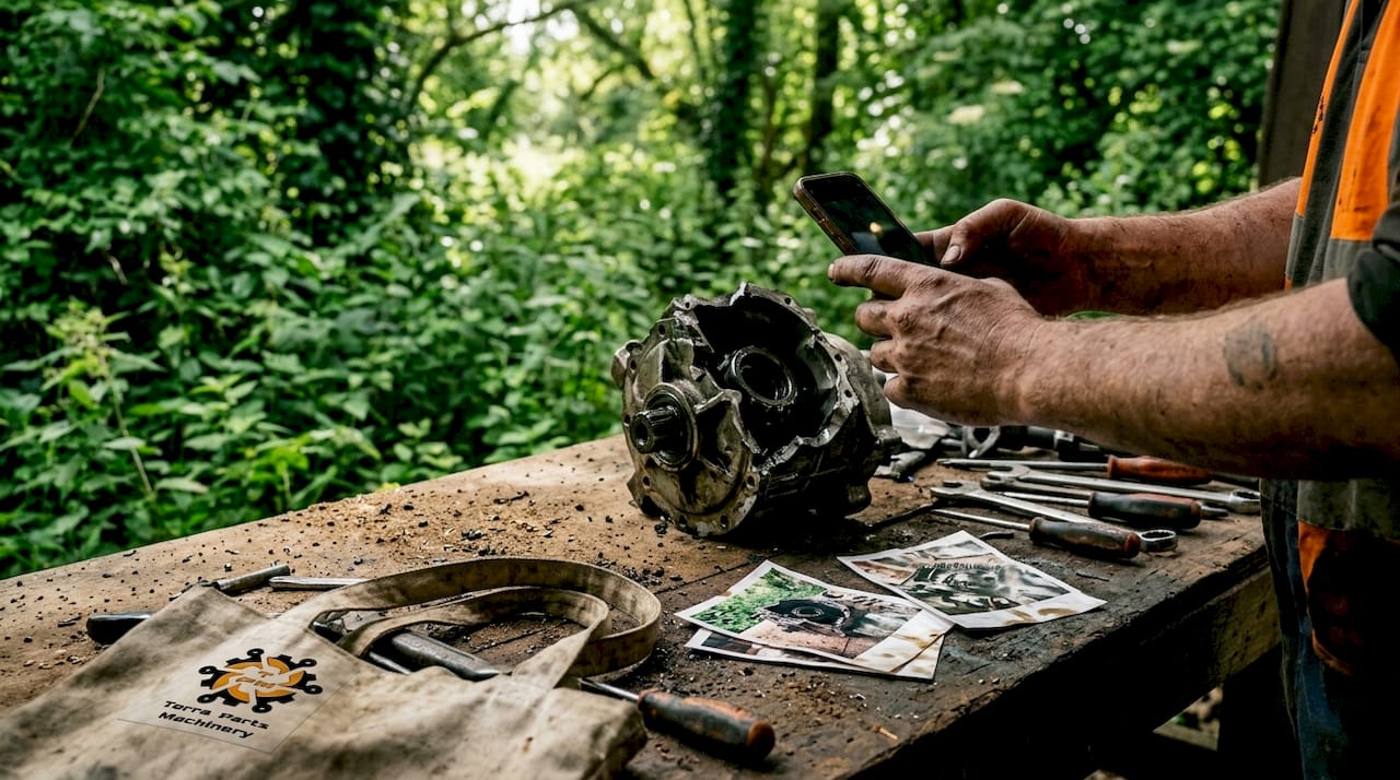 Realizarea unor fotografii cu piesa defectă de la tractorul Fastrac