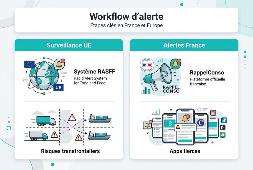 Schéma du processus de gestion des alertes consommateurs