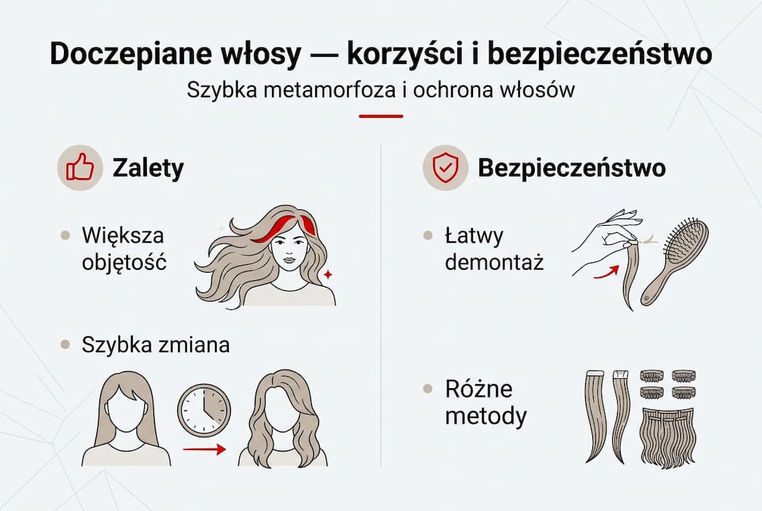 Infografika: Dlaczego warto wybrać doczepiane włosy i czy to naprawdę bezpieczne rozwiązanie?