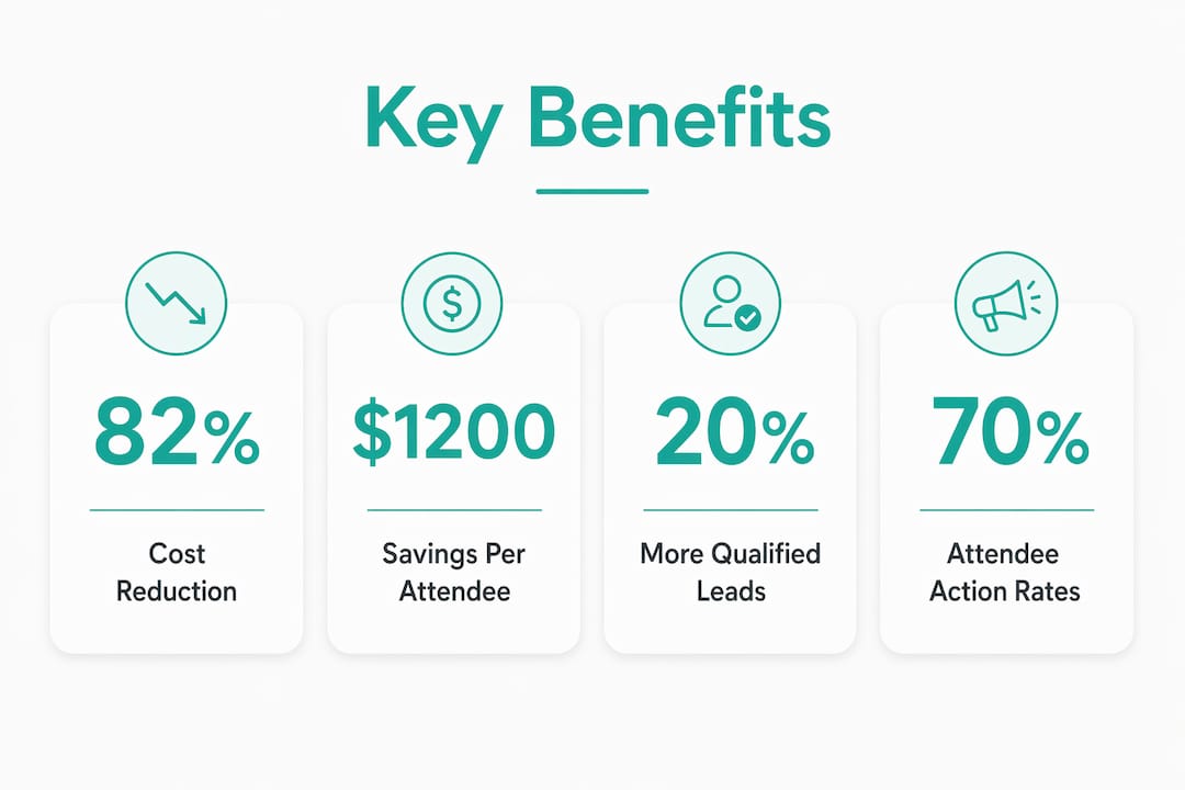 Infographic showing key benefits statistics