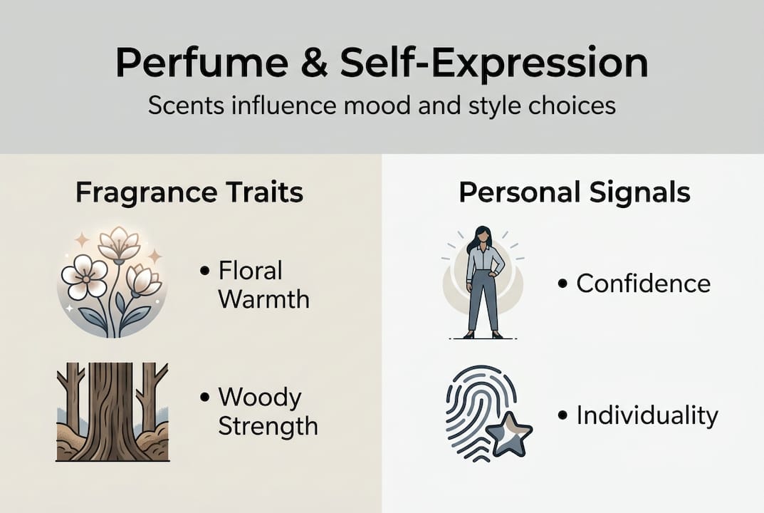 Infographic on perfume and self-expression traits