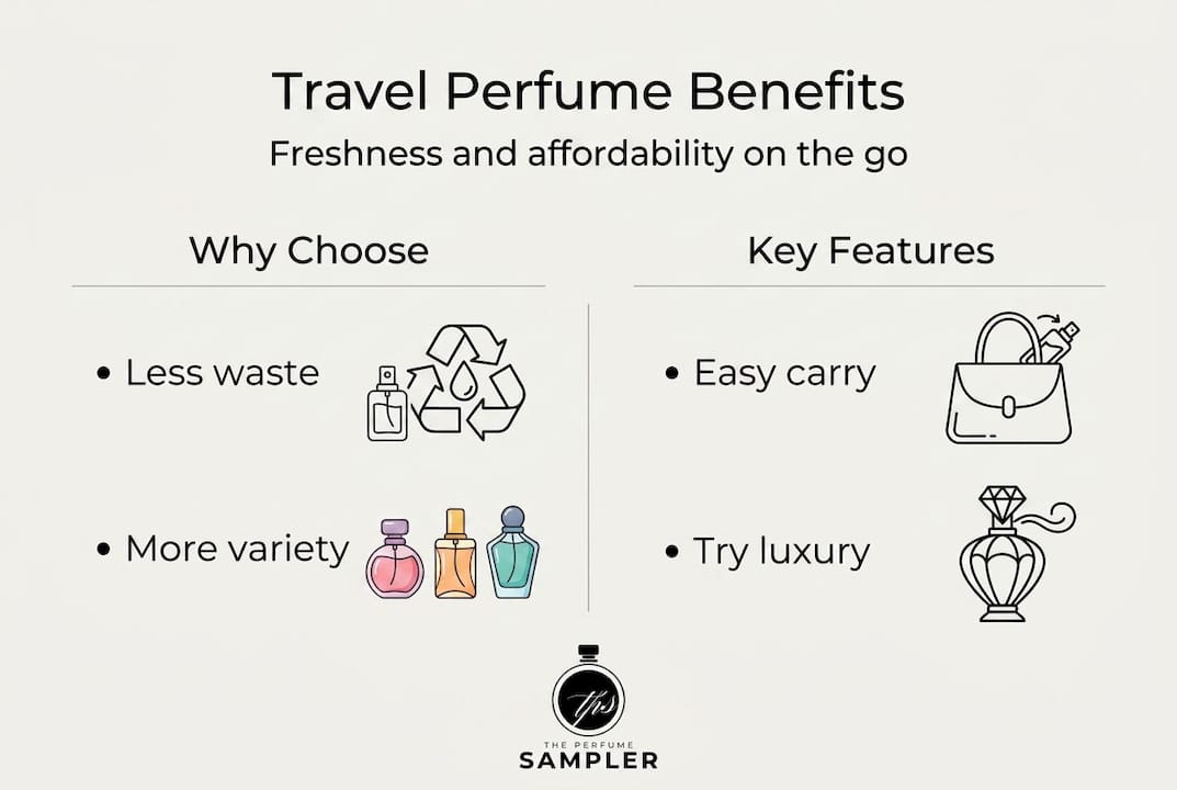 Infographic about travel perfume advantages