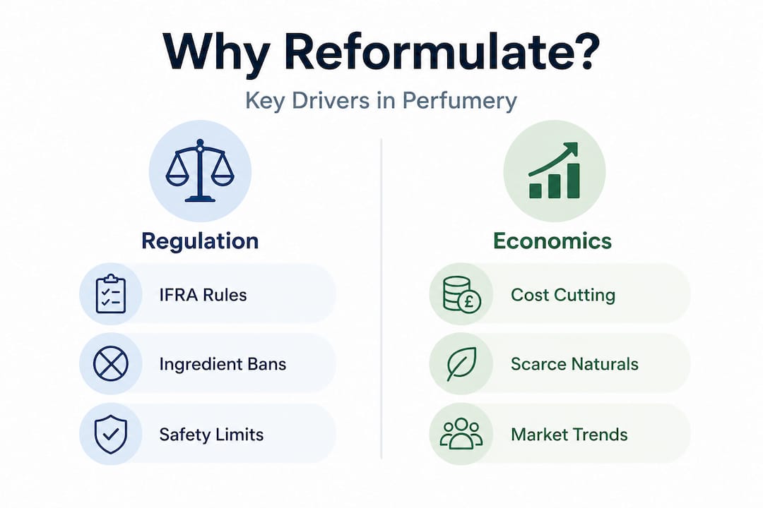 Regulation versus economics infographic comparison