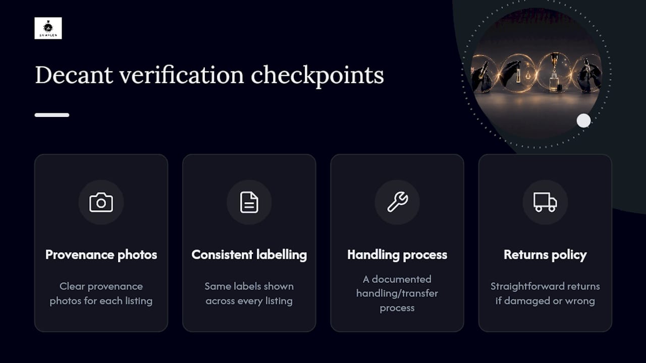 Four decant seller documentation checkpoints