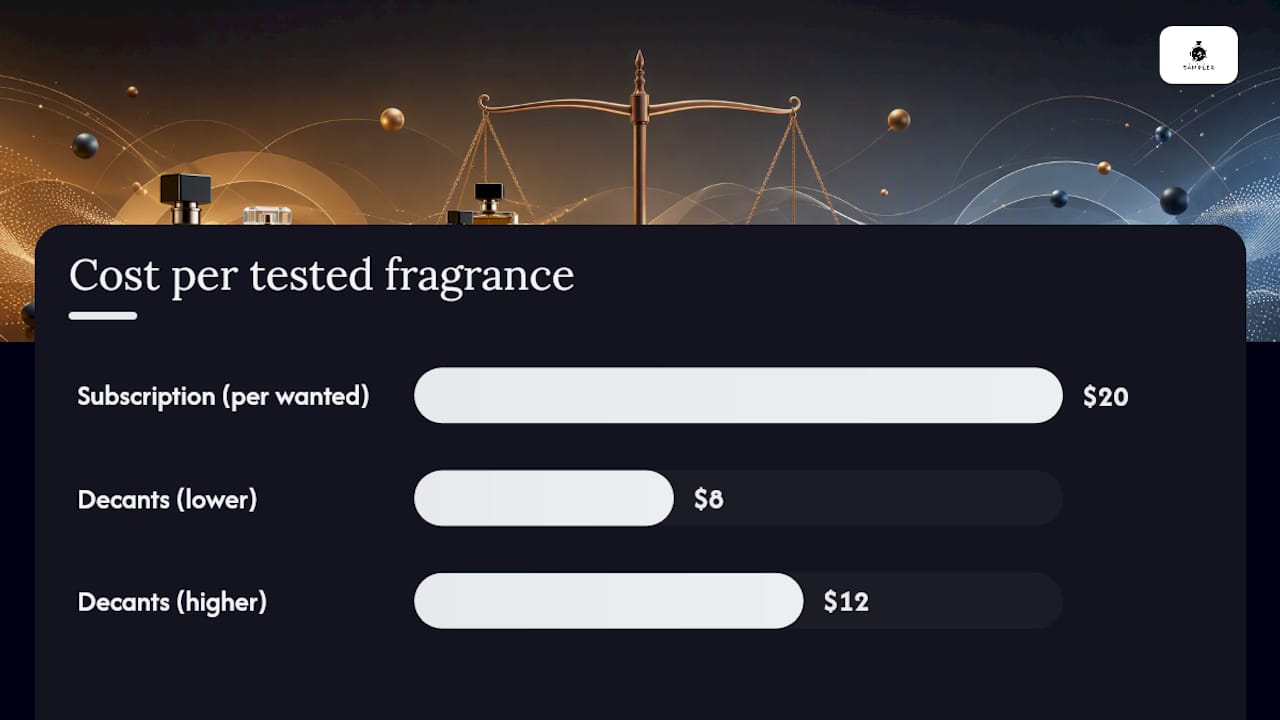 Annual subscription and decant cost comparison