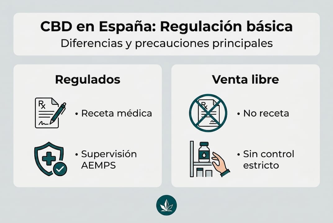 Guía visual sobre las normas básicas del uso de CBD en personas adultas