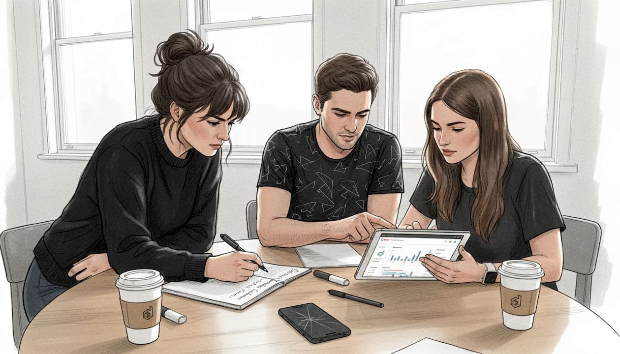 Small team reviews Google ad strategy