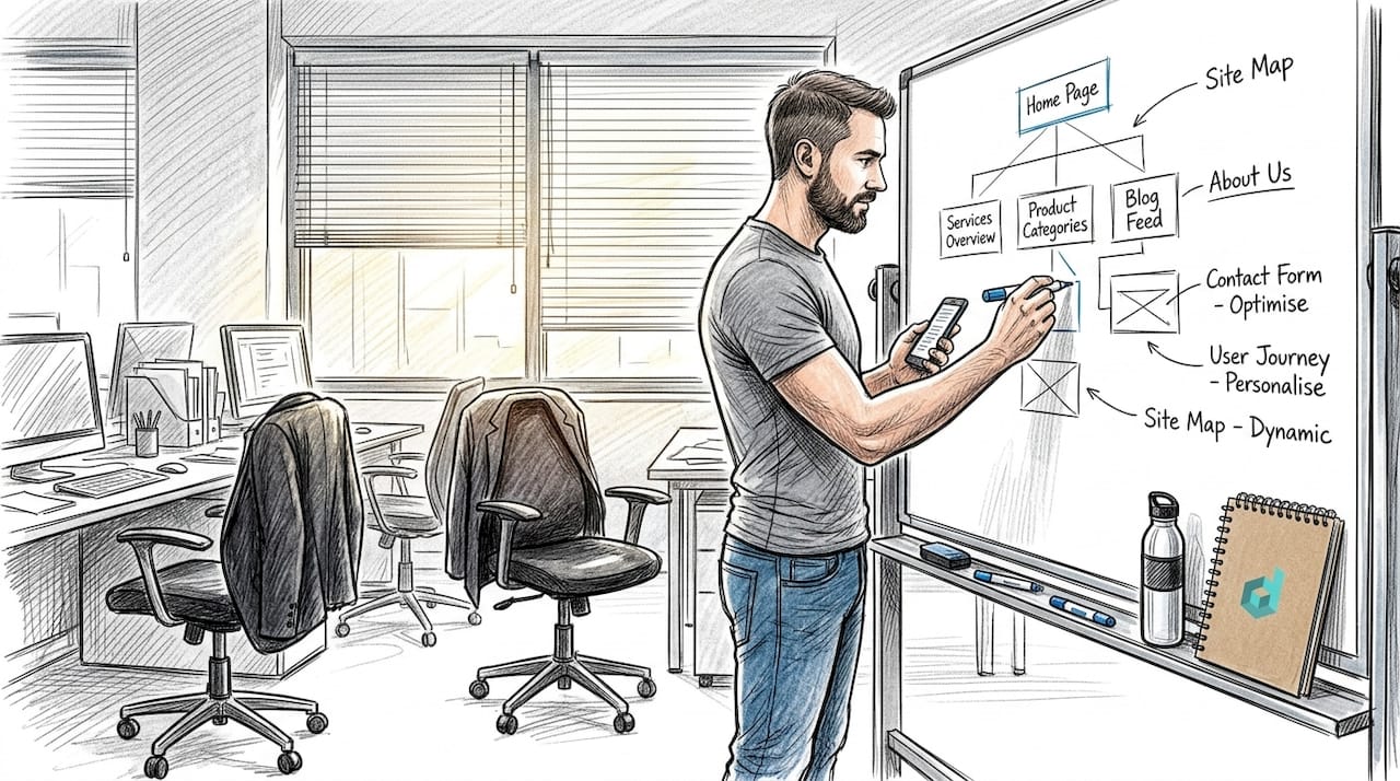 Collaborative website architecture planning session