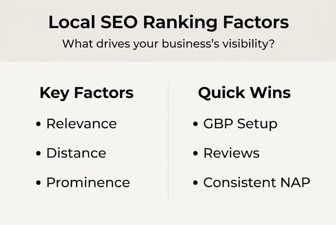 Infographic of local SEO ranking factors