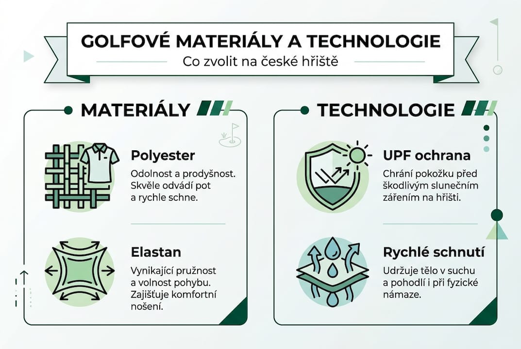 Přehled: materiály a inovace v golfové módě
