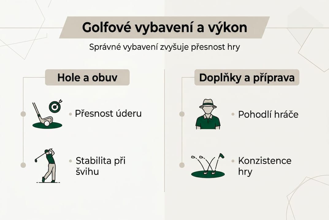 Přehledný graf: Jak golfové vybavení ovlivňuje hru