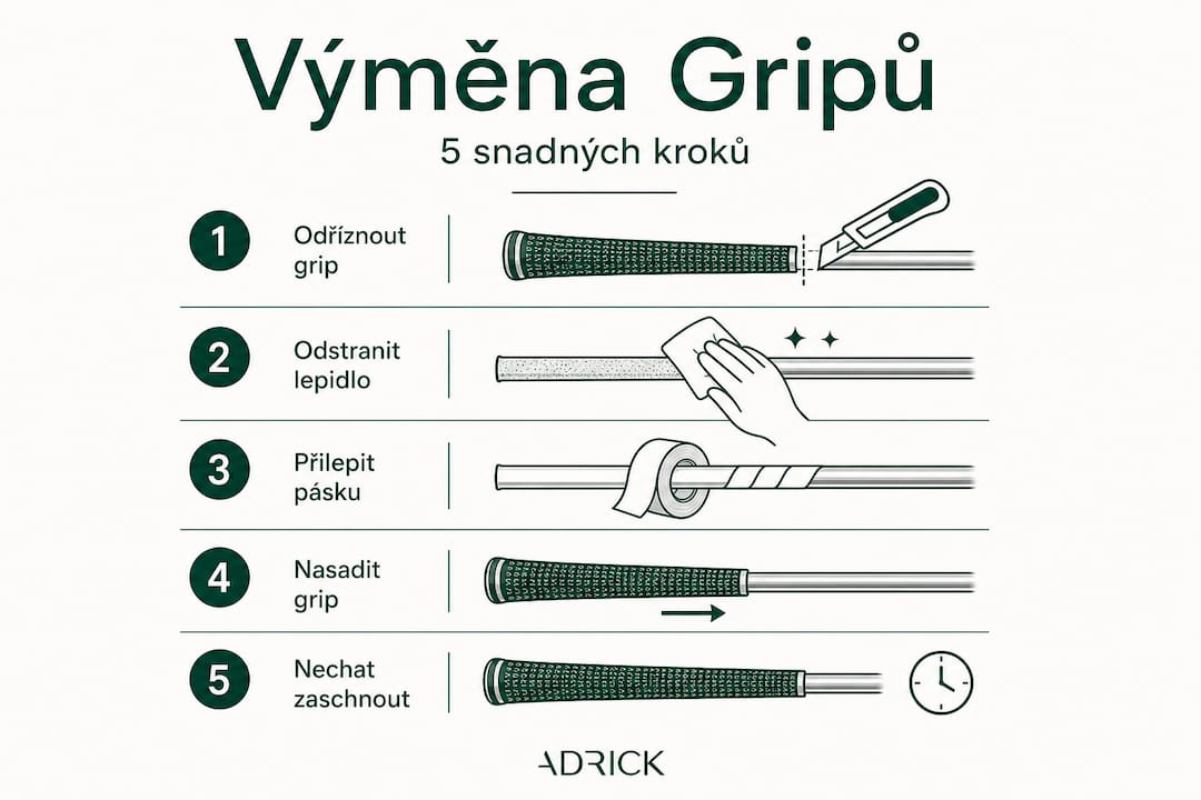 Jak na výměnu golfového gripu: podrobný postup
