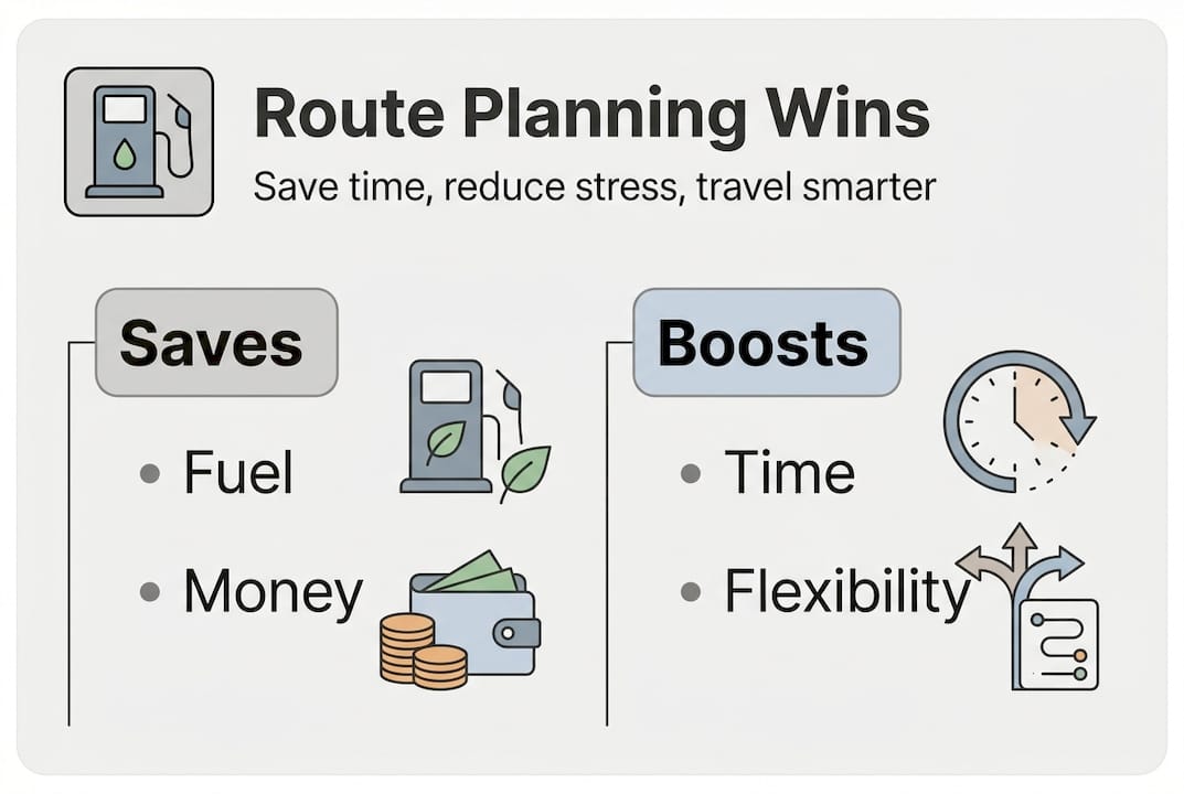 Infographic on route planning benefits