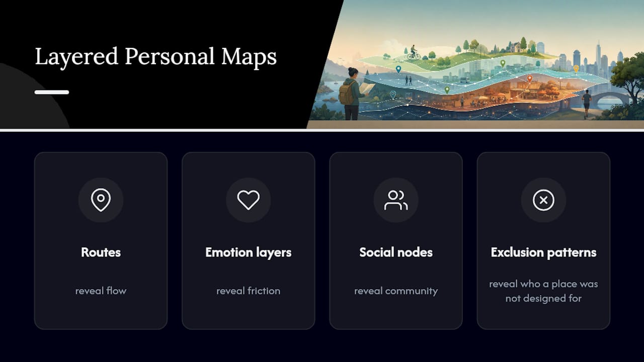 Diagram of layers in personal experience maps