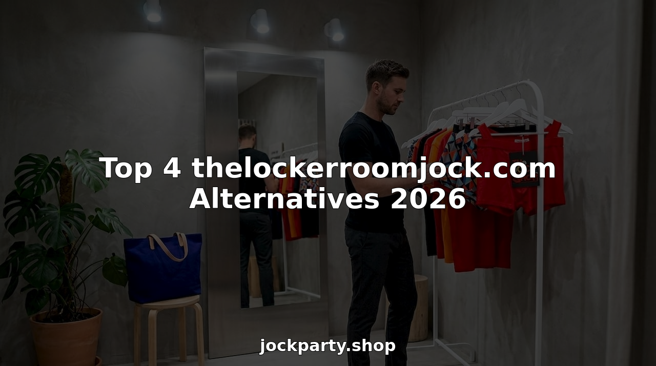 Man browsing men's underwear in boutique fitting room