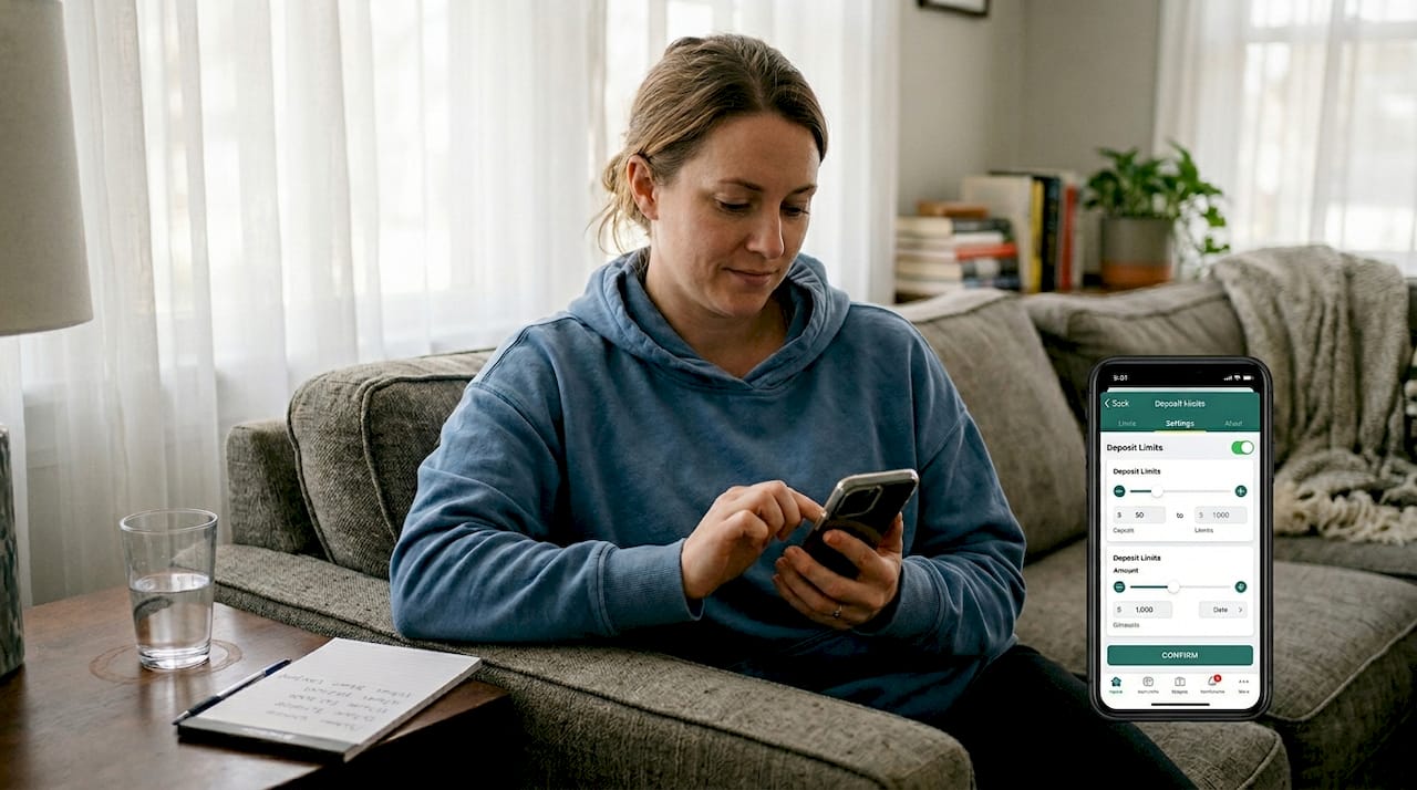 User testing gambling app deposit limits feature