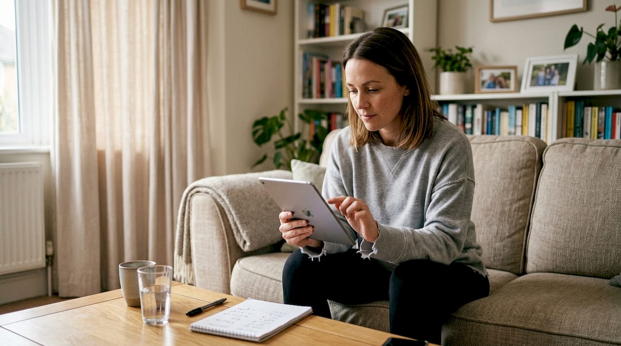 Woman sets deposit limits in betting app