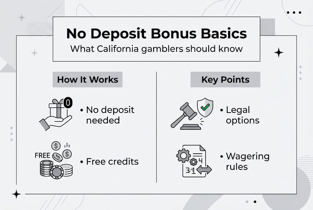 Infographic explaining no deposit bonus basics