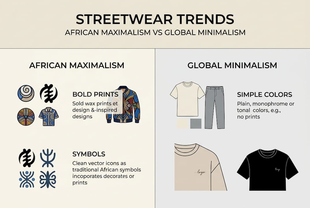 Infographic comparing streetwear trends by style