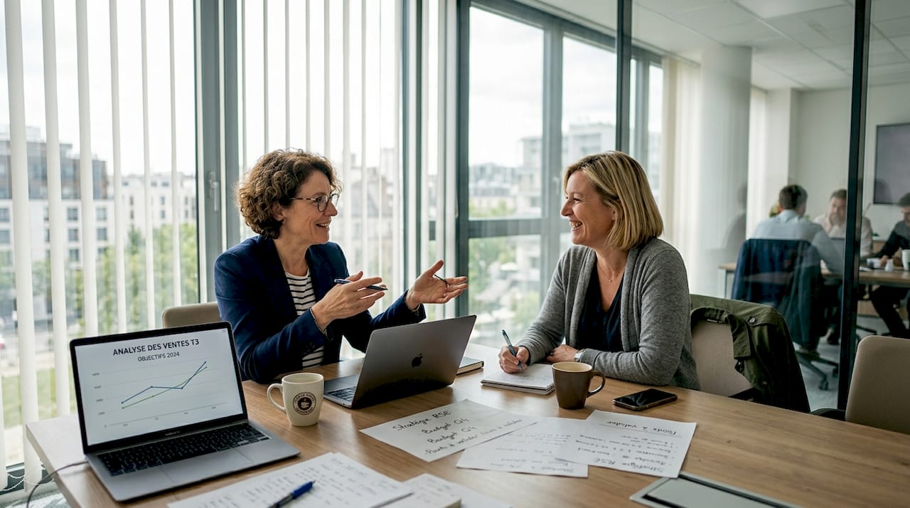 Atelier de travail entre les équipes SEO et SEA pour définir notre stratégie digitale