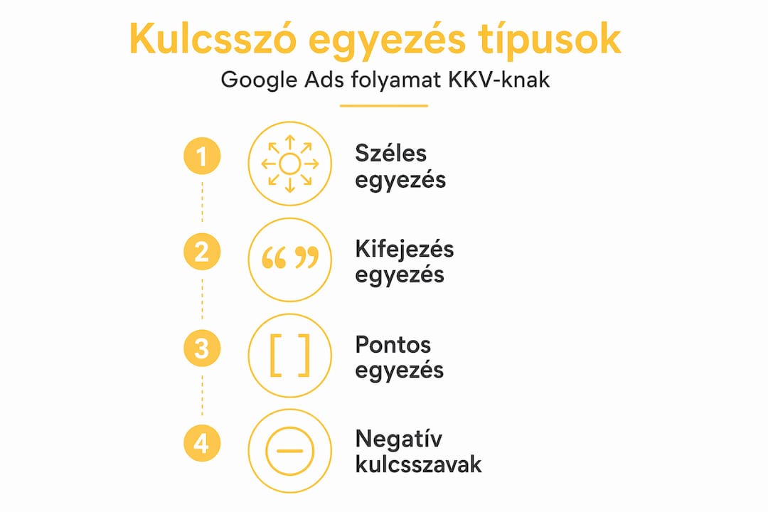 Kulcsszótípusok áttekintése – infografika lépésről lépésre