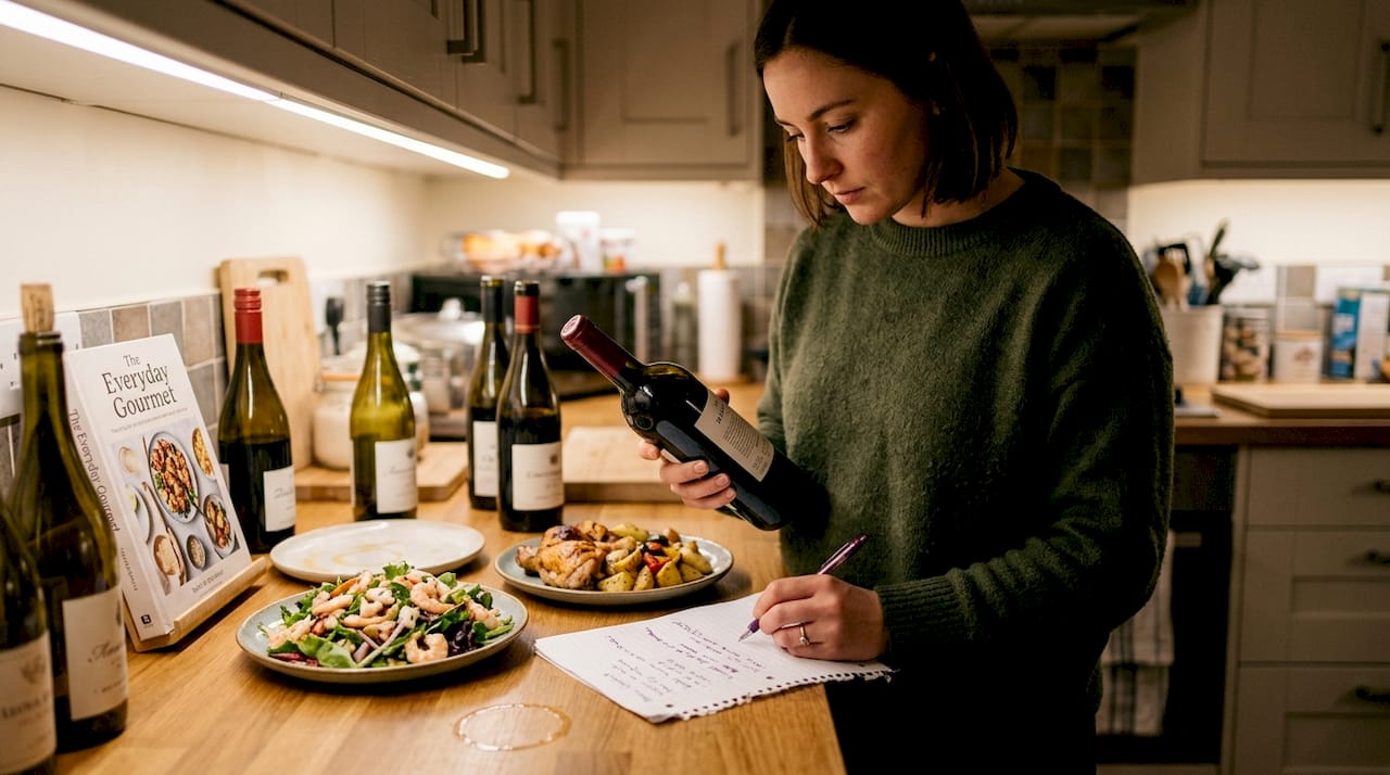 Selecting wine for matching dishes