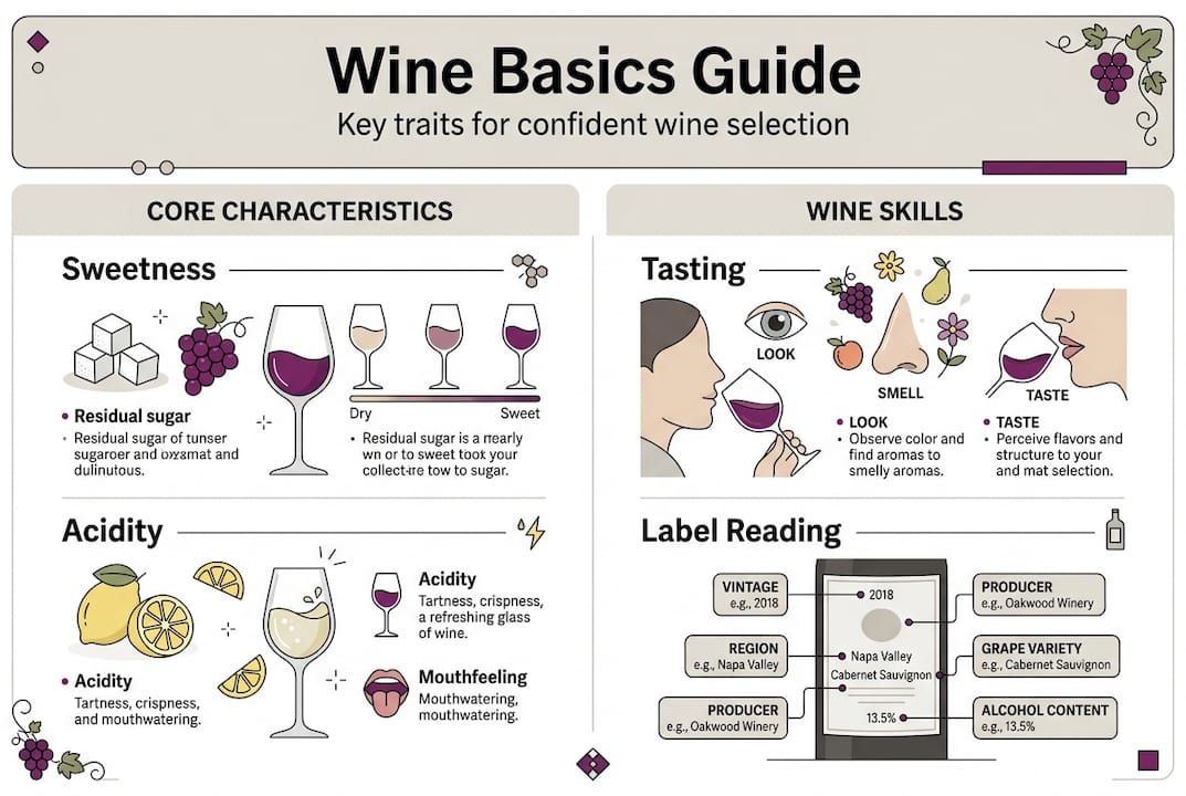 Infographic wine basics traits and skills
