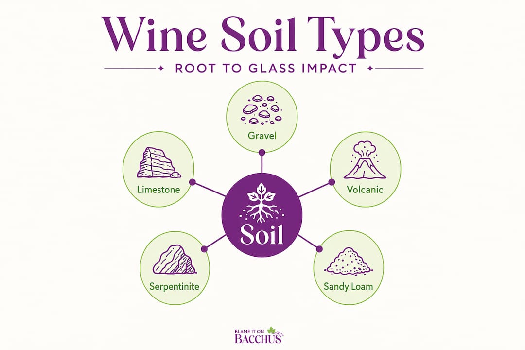 Infographic showing hierarchy of wine soil types