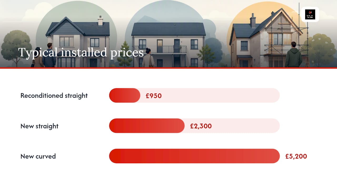 Comparison chart of UK stairlift types and costs