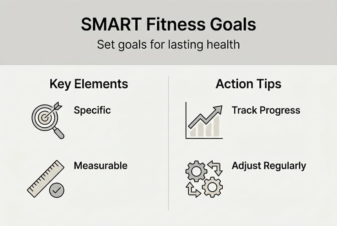 Infographic showing SMART fitness goal steps