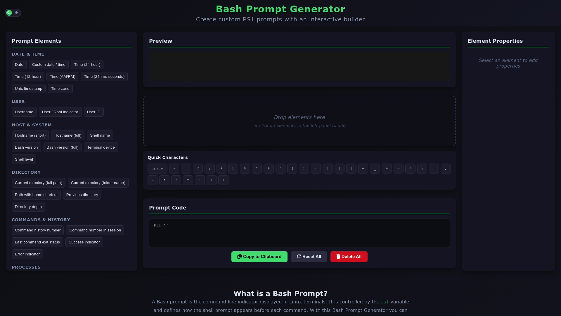 https://neikiri.dev/bash-prompt-generator