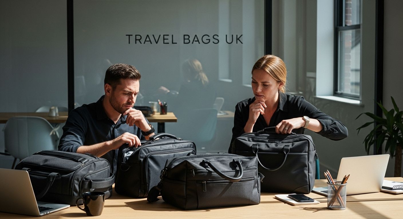 travel bags UK workspace